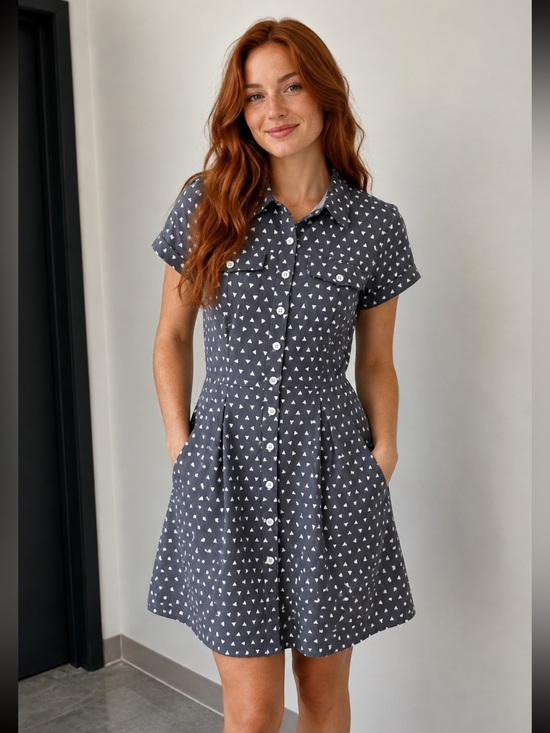 Birds Of North America Dresses & Skirts - Birds of North America gray patterned dress